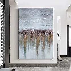 abstracte gouden schilderijen handgemaakte rijke textuur acryl schilderij moderne muur kunst olieverf hand geschilderd kunstwerk folie groen olieverfschilderij voor woonkamer kantoor wanddecoratie Lightinthebox