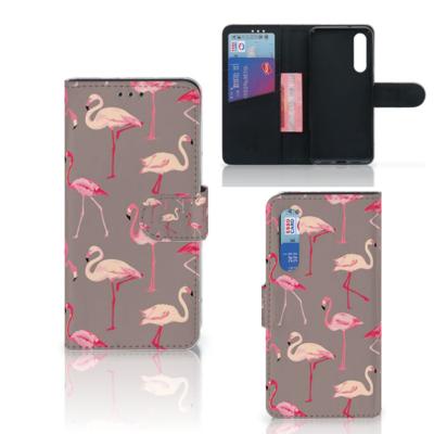Xiaomi Mi 9 SE | Telefoonhoesje | Met pasjeshouder | Flamingo