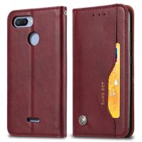 Knead huidtextuur horizontaal Flip lederen case voor Xiaomi Redmi 6/6A met foto frame & houder & kaartsleuven & portemonnee (wijn rood)