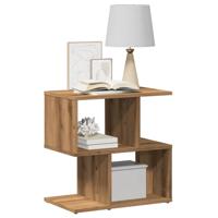 Nachtkastjes 2 st 50x30x51,5 cm bewerkt hout artisanaal eiken