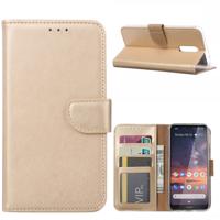 Nokia 3.2 (2019) Hoesje Goud met Pasjeshouder