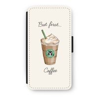 But first coffee: iPhone XS Flip Hoesje
