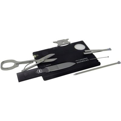 Victorinox SwissCard Lite 0.7333.T3 Zakgereedschapsset Aantal functies 13 Onyx (transparant)