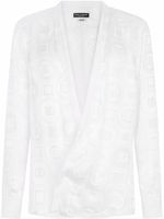 Dolce & Gabbana chemise en soie à logo DG en jacquard - Blanc - thumbnail