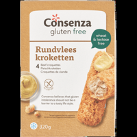Consenza Gluten Free Rundvlees Kroketten 4 Stuks 320 g bij Jumbo