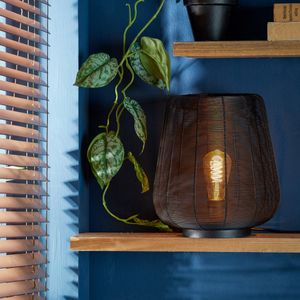 Light & Living Tafellamp 'Adeta' 29cm, mat zwart