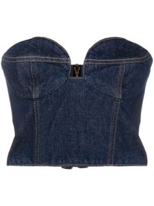 Magda Butrym haut-corset en jean - Bleu