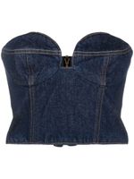 Magda Butrym haut-corset en jean - Bleu