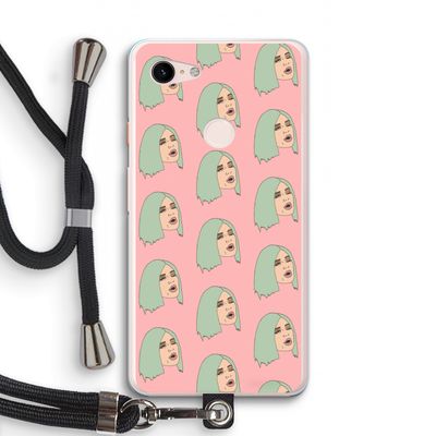 King Kylie: Pixel 3 XL Transparant Hoesje met koord