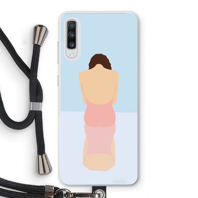 Mirror: Samsung Galaxy A70 Transparant Hoesje met koord