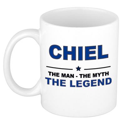 Chiel cadeau mok - man myth legend - naam koffiemok - 300 ml - collega - vaderdag Chiel cadeau mok - man myth legend - naam koffiemok - 300 ml - collega - vaderdag