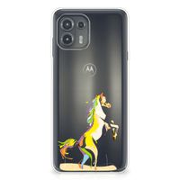Motorola Edge 20 Lite Telefoonhoesje met Naam Horse Color - thumbnail
