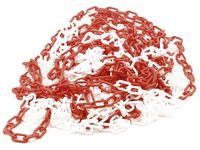 Perel signalisatieketting 25 meter rood/wit - thumbnail