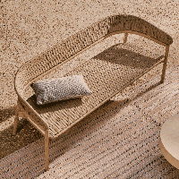 Kave Home 3-zits Tuinbank 'Arinella' Acaciahout en geweven touw