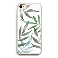 Tropical watercolor leaves: iPhone 7 Transparant Hoesje