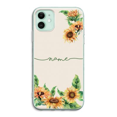 Zonnebloemen: iPhone 11 Transparant Hoesje