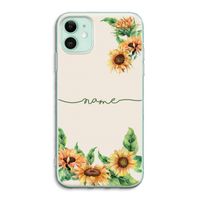 Zonnebloemen: iPhone 11 Transparant Hoesje