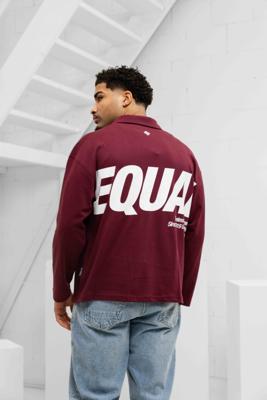 Equalite Elia Longsleeve Polo Heren Donkerrood - Maat XS - Kleur: DonkerroodWit | Soccerfanshop