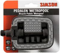Simson Pedalen set metropool 9 16 inch grijs zwart