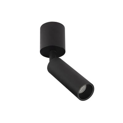 BC0020 LED-opbouwspot Koker 1x10W 2700K Dimbaar Zwart