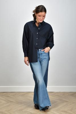 Mother jeans Tux Sidestepper Sneak Fray 11568-1085 double stacked