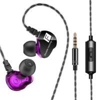 QKZ CK9 HiFi in-ear vier-eenheid sport muziek koptelefoon (paars)