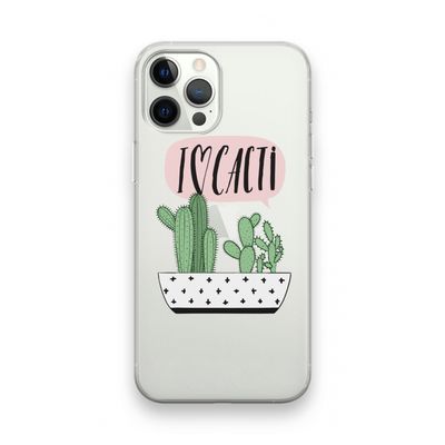 I love cacti: iPhone 12 Pro Transparant Hoesje
