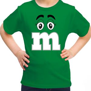 Verkleed t-shirt M voor kinderen - groen - meisje - carnaval/themafeest kostuum