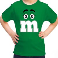 Verkleed t-shirt M voor kinderen - groen - meisje - carnaval/themafeest kostuum