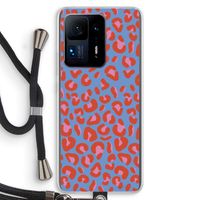 Leopard blue: Xiaomi Mi Mix 4 Transparant Hoesje met koord