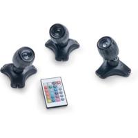 Pontec PondoStar LED RGBW Set 3 Vijververlichting - IP68 Waterdicht met Afstandsbediening, Energieklasse A+