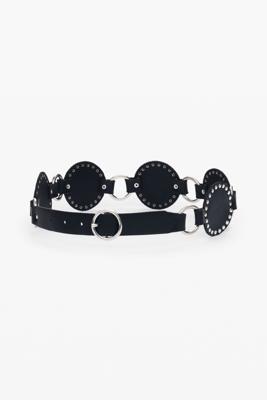 Gevlochte leren riem - BLACK - 95 Gevlochte leren riem - BLACK - 95