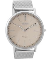 OOZOO Timepieces Horloge Zilver/Taupe | C9355