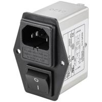 TRU COMPONENTS TC-10101460 Netfilter Met IEC-connector, Met schakelaar, Met 2 zekeringen 250 V/AC 6 A 0.8 mH 1 stuk(s) - thumbnail