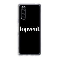 Topvent Zwart: Sony Xperia 5 Transparant Hoesje