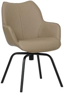 Taupe leren draaibare eetkamerstoel Magic - Toledo Leer Mocca (taupe leer)