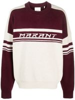 MARANT pull à logo en intarsia - Rouge - thumbnail