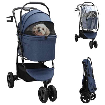 Opvouwbare Huisdierenwagen Blauw 78 x 54 x 101 cm Oxford stof