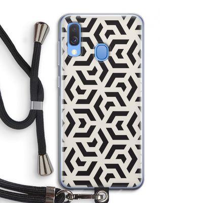Crazy pattern: Samsung Galaxy A40 Transparant Hoesje met koord