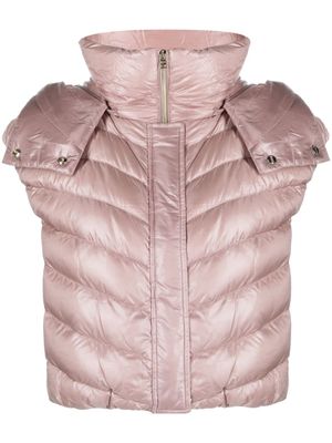 Herno gilet matelassé à coupe crop - Violet