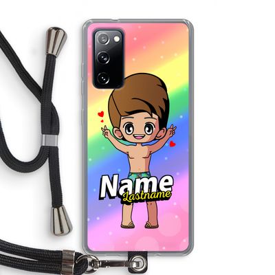 Chibi Maker man: Samsung Galaxy S20 FE / S20 FE 5G Transparant Hoesje met koord