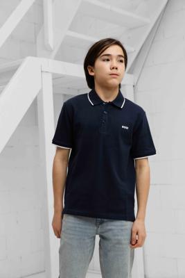 Hugo Boss Polo Kids Donkerblauw - Maat 15/16 jaar - Kleur: Donkerblauw | Soccerfanshop