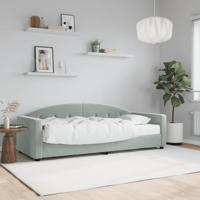 Slaapbank met matras 80x200 cm fluweel lichtgrijs