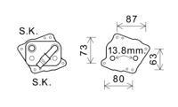 Oliekoeler 1/3-series / X3 06003412