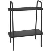 Pro Garden Plantenrek/plantentafel - antraciet - metaal - 50 x 26 x 66 cm - binnen en buiten - Plantenrekjes