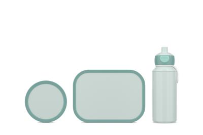 3-delige Mepal lunchset campus cool mint lunchbox + fruitbox + drinkfles pop-up