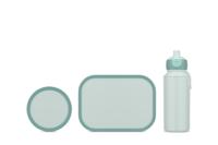 3-delige Mepal lunchset campus cool mint lunchbox + fruitbox + drinkfles pop-up