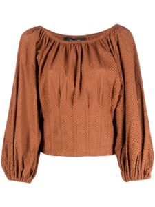 Federica Tosi blouse à épaules dénudées - Marron