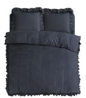 Sleeptime Ruffles Antraciet 200 x 200/220 cm