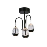 Highlight PlafondlampClear Egg zwart 3-lichts - P6454.20